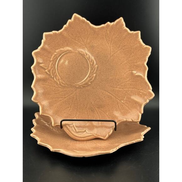 Woodfield Salmon Pink Plate for Tea & Toast Snack Set by Steubenville - Picture 1 of 7